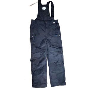 Slalom Black Snow Bibs Ski Pants Snowboard Bibs Youth Large